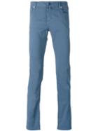 Jacob Cohen - Printed Stretch Jeans - Men - Cotton/spandex/elastane - 33, Blue, Cotton/spandex/elastane