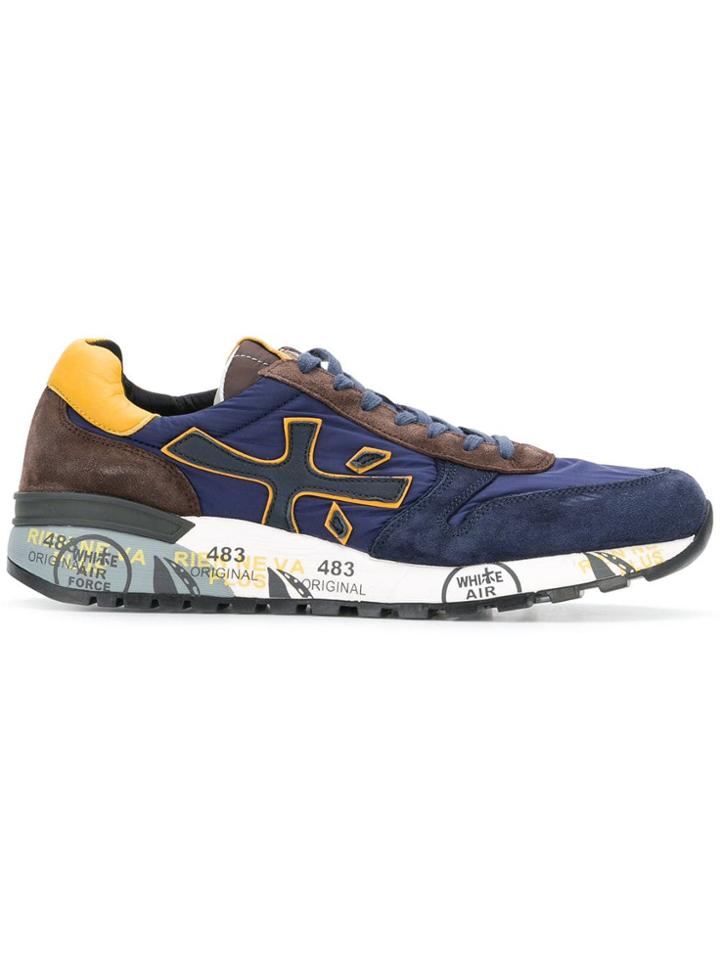White Premiata Mick - Blue