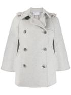 Red Valentino Red(v) Double-breasted Cape Jacket - Grey