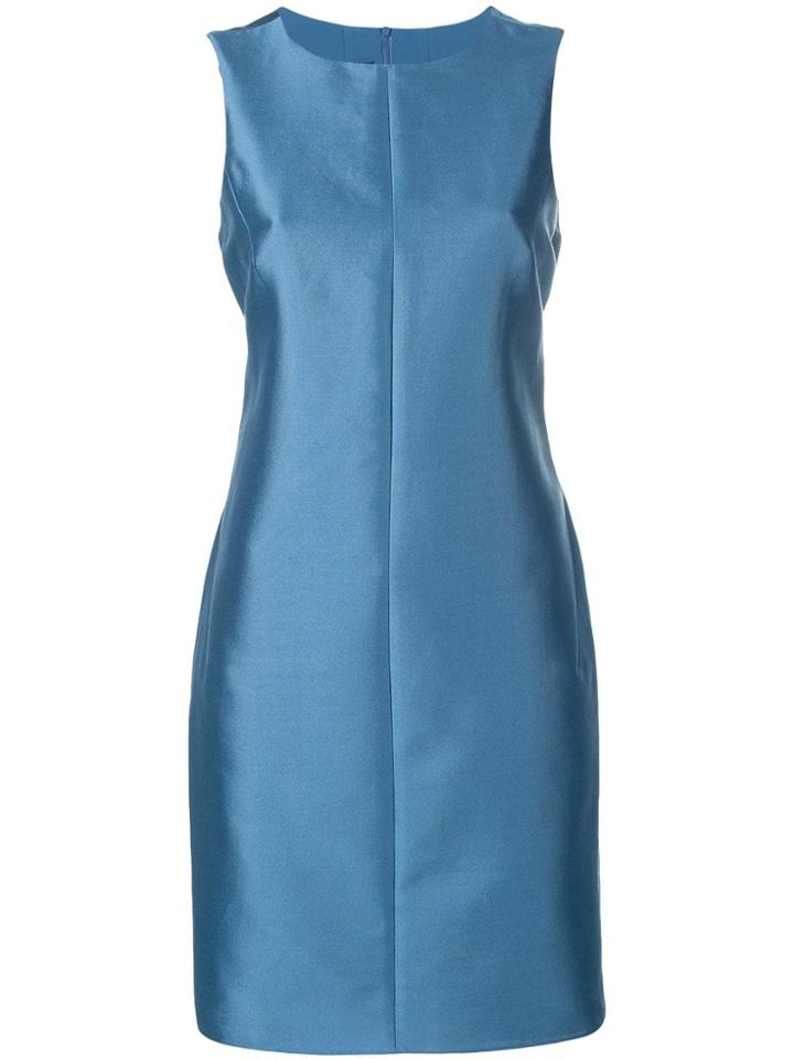 Emporio Armani Metallic Pencil Dress - Blue