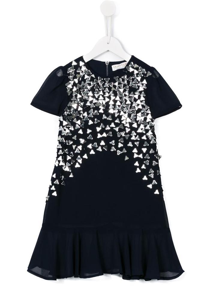 Quis Quis Embellished Flared Dress, Girl's, Size: 12 Yrs, Blue