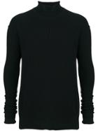 Rick Owens Funnel Neck Sweater - Black