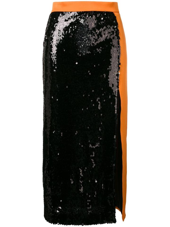 Brognano Sequin Embellished Skirt - Black
