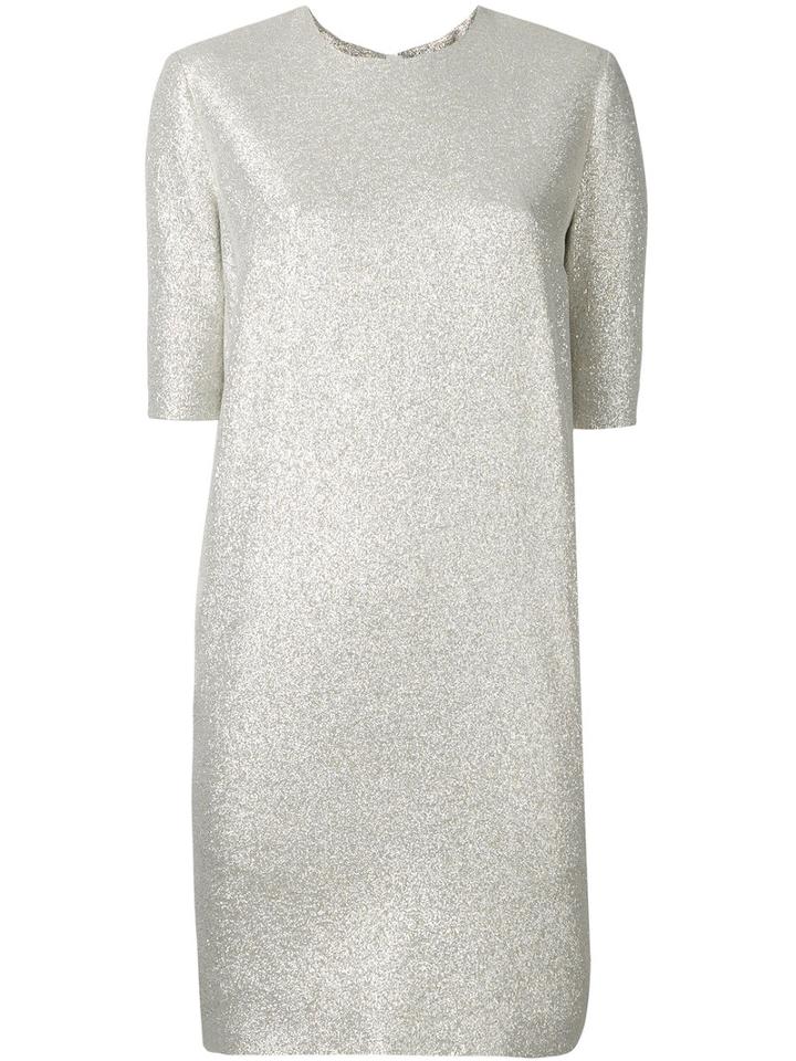 Lanvin Glitter T-shirt Dress, Women's, Size: 38, Grey, Silk/polyester