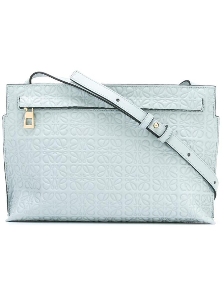 Loewe Zip Up Cross Body Bag, Women's, Blue