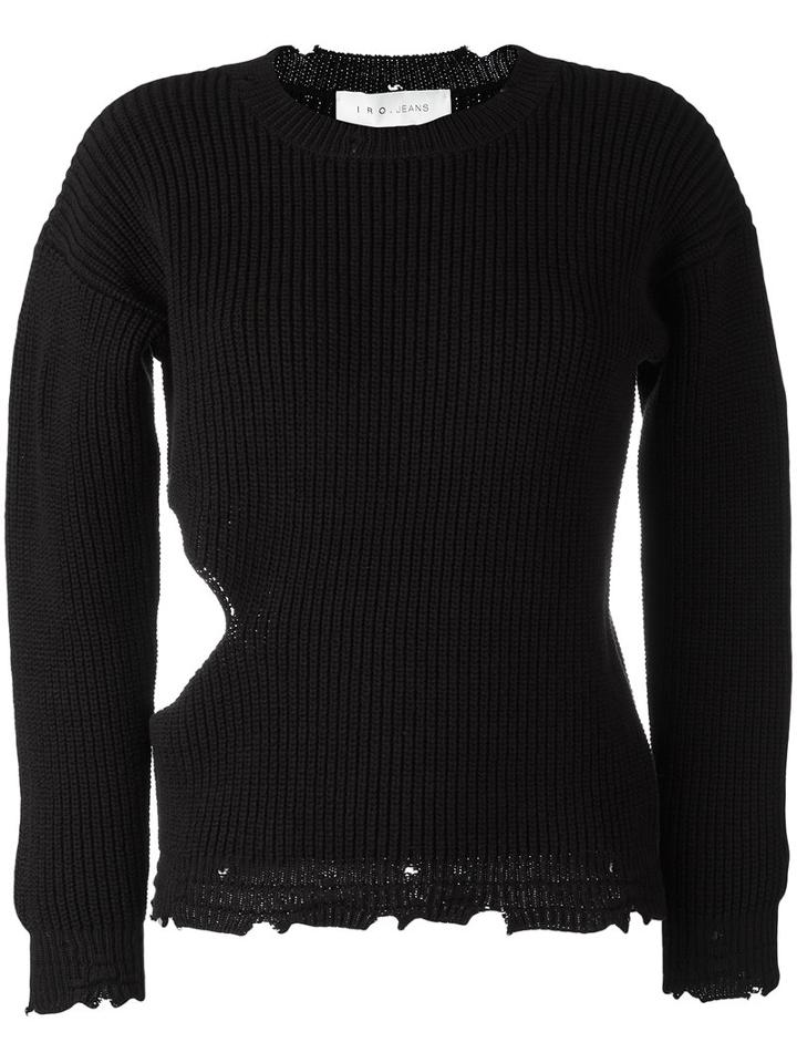 Iro Destroyed Jumper, Women's, Size: Small, Black, Cotton