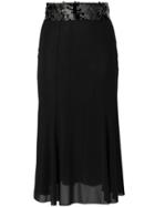 Dolce & Gabbana Sequinned Waisted Skirt - Black