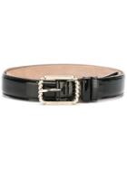 Nina Ricci Classic Belt, Women's, Size: 75, Black, Patent Leather