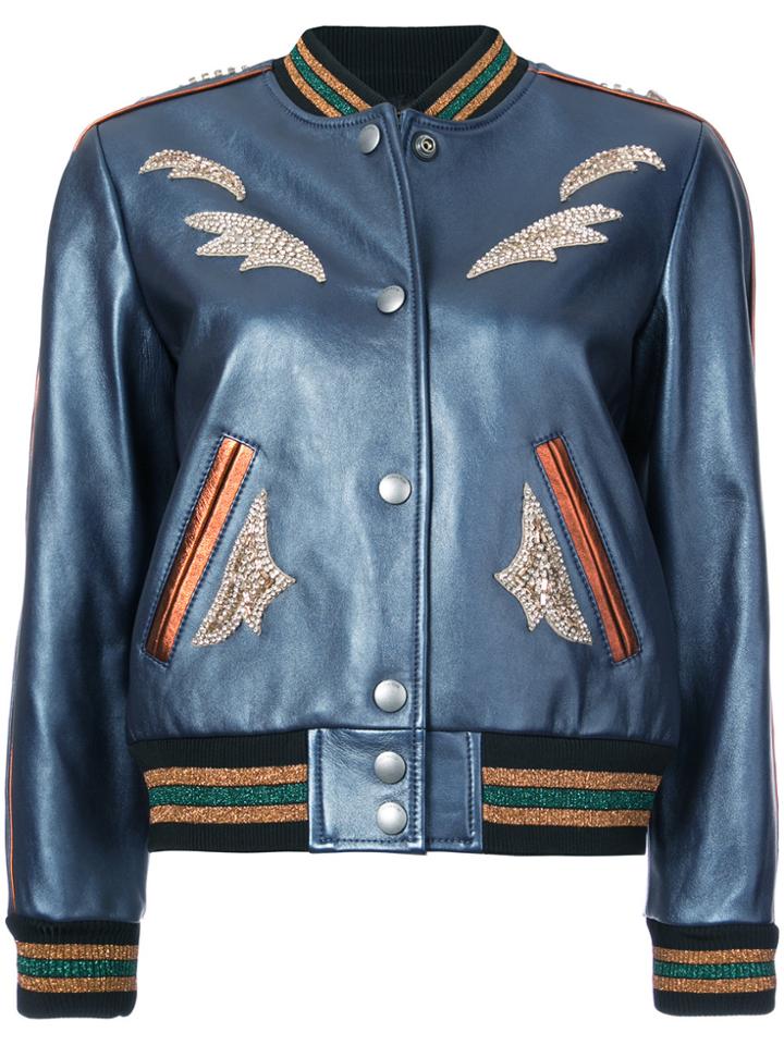Coach Shrunken Leather Varsity Jacket - Unavailable