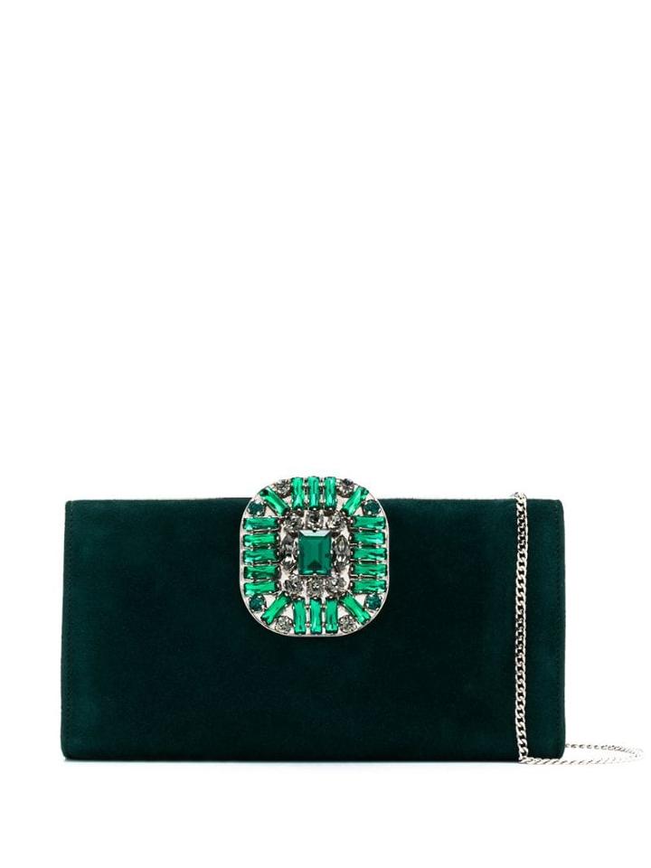Jimmy Choo Leonis Clutch Bag - Green