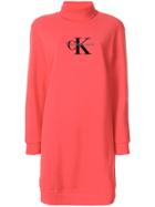 Calvin Klein Jeans Logo Sweater Dress - Red