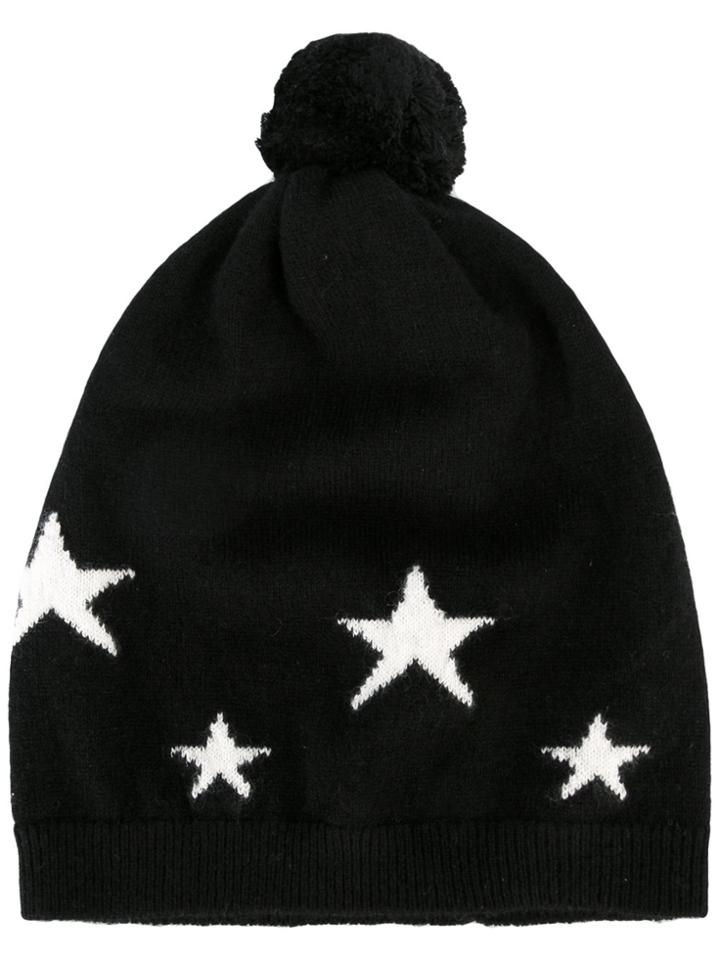 Chinti & Parker Star Intarsia Hat - Black