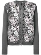 D.exterior Lace-panelled Cardigan - Grey