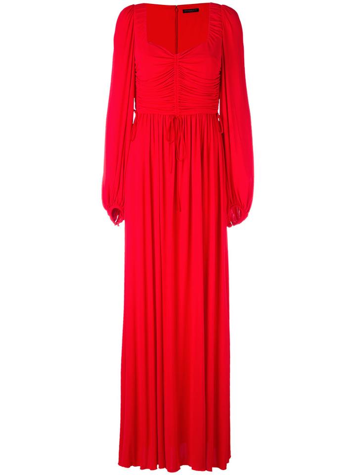 Alexander Mcqueen - Sweetheart Neck Gown - Women - Silk/viscose - 40, Red, Silk/viscose