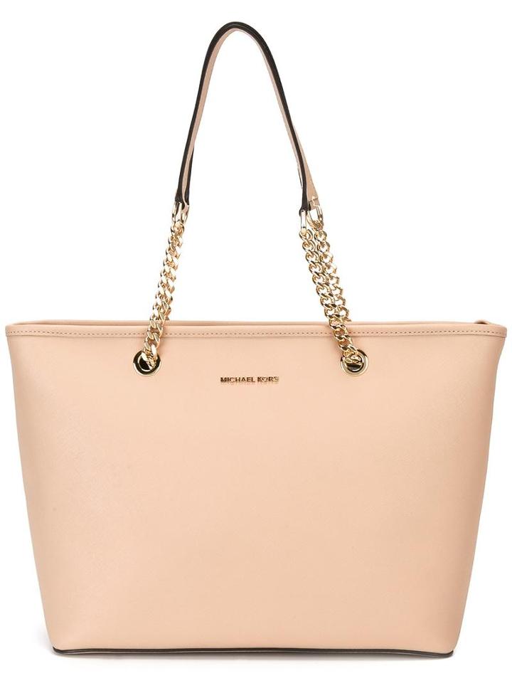 Michael Michael Kors 'jet Set Travel' Tote, Nude/neutrals, Calf Leather