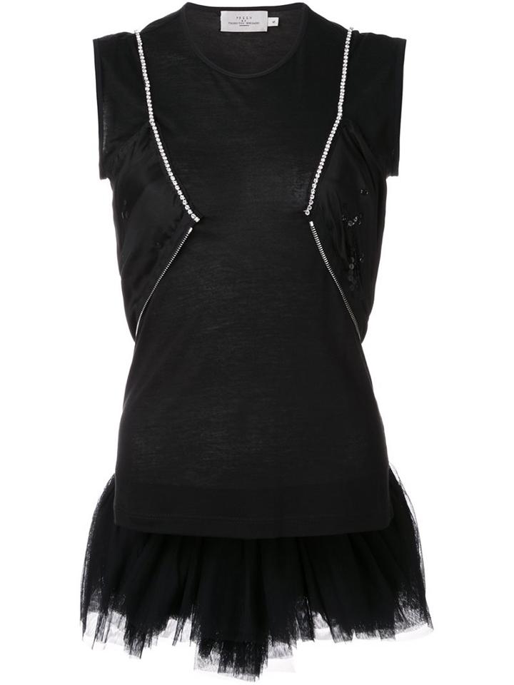Preen By Thornton Bregazzi Tulle Embellished Tank Top