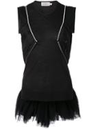 Preen By Thornton Bregazzi Tulle Embellished Tank Top