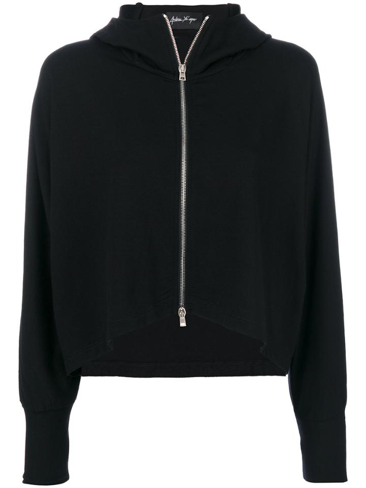 Andrea Ya'aqov Cropped Hoodie - Black