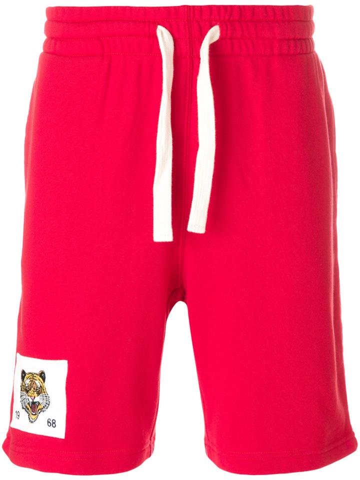 Sun 68 Jersey Tiger Patch Shorts - Red