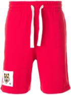 Sun 68 Jersey Tiger Patch Shorts - Red