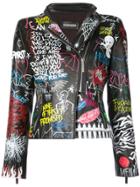 Elisabeth Weinstock Moscow Hand Painted Biker Jacket - Black