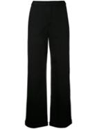 Estnation - High-waisted Trousers - Women - Cotton/polyurethane - 36, Black, Cotton/polyurethane