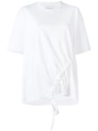 Marques'almeida - Gathered Detail T-shirt - Women - Polyamide/polyester - Xs, White, Polyamide/polyester