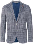 Manuel Ritz Checked Blazer - Blue