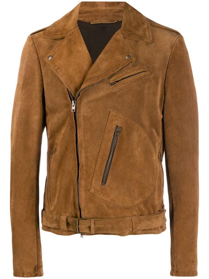 Salvatore Santoro Zip-up Biker Jacket - Brown