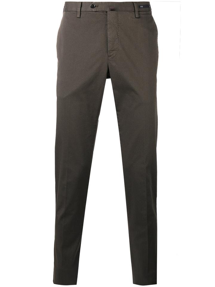 Pt01 Tapered Trousers, Men's, Size: 56, Brown, Cotton/spandex/elastane