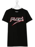 Philipp Plein Junior Teen Crystal Logo Embellished T-shirt - Black
