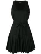 Emporio Armani Belted Ruffled Mini Dress - Black