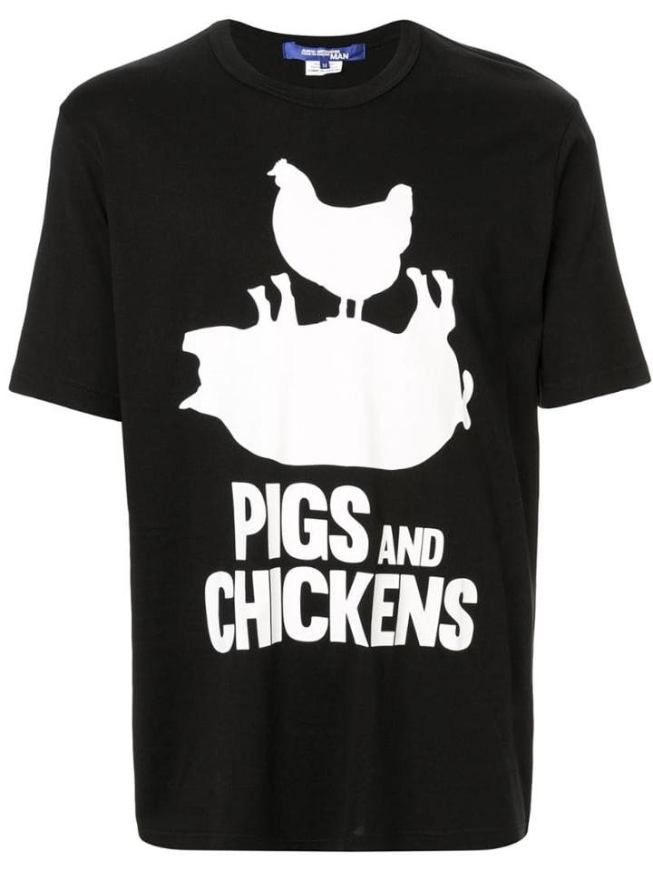 Junya Watanabe Man Pigs And Chicken T-shirt - Black
