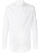Giorgio Armani Classic Long Sleeve Shirt, Men's, Size: 40, White, Cotton/polyamide/spandex/elastane