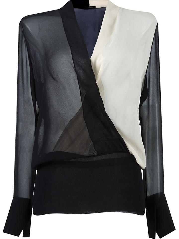 Giuliana Romanno Fitted Waist Longsleeved Blouse, Women's, Size: 36, Black, Silk