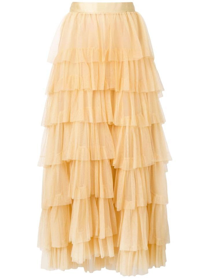 Forte Forte Sheer Layered Skirt - Neutrals