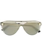 Versace Eyewear Embellished Aviator Sunglasses - Metallic