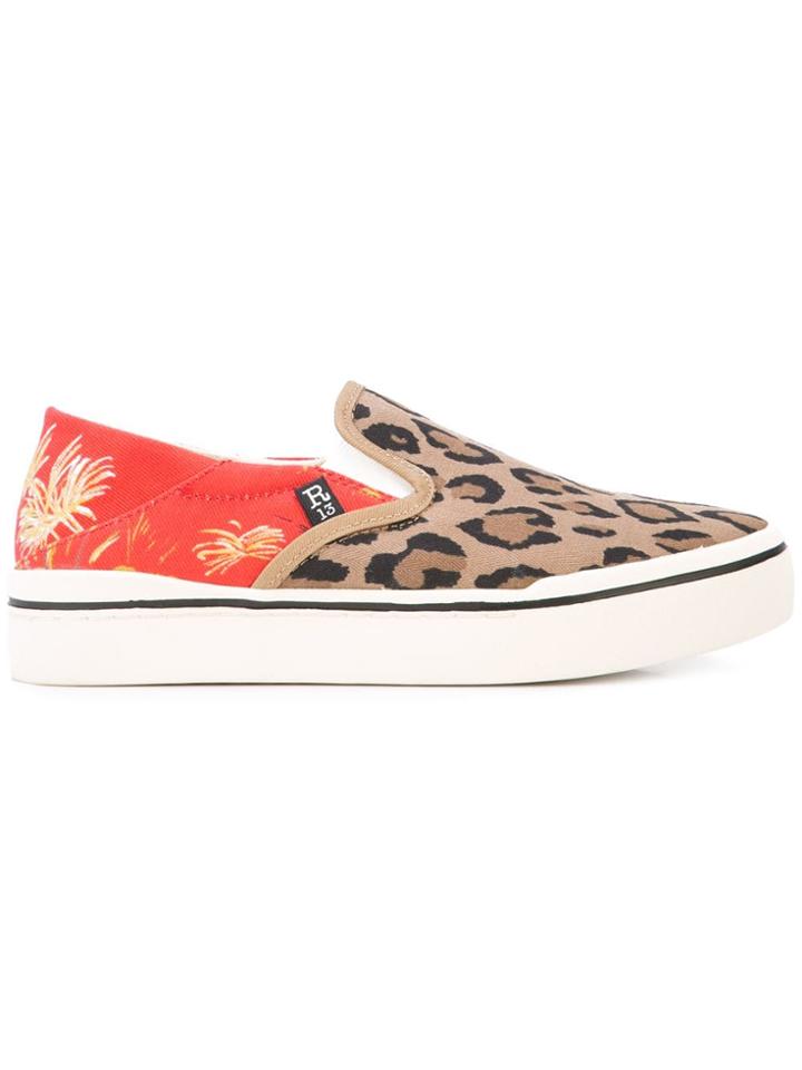 R13 Leopard Print Sneakers - Red