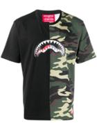 Sprayground Shark Camouflage Print T-shirt - Black