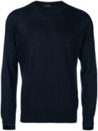 Maison Flaneur Crew Neck Jumper - Blue