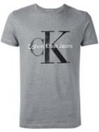 Calvin Klein Jeans Logo Print T-shirt, Men's, Size: Medium, Grey, Cotton