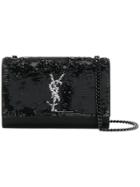 Saint Laurent Small Sequin Kate Satchel - Black