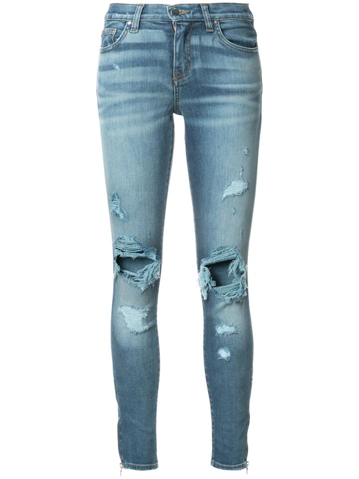 Amiri Distressed Detail Jeans - Blue