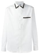 Alexander Mcqueen Pointed Collar Shirt, Men's, Size: 16, White, Cotton/spandex/elastane/polyamide