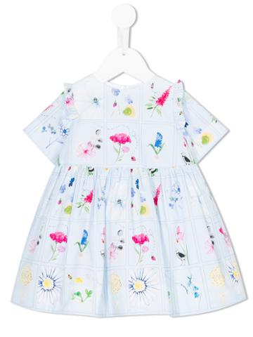 Simonetta - Floral Print Dress - Kids - Cotton/polyester - 18 Mth, Blue