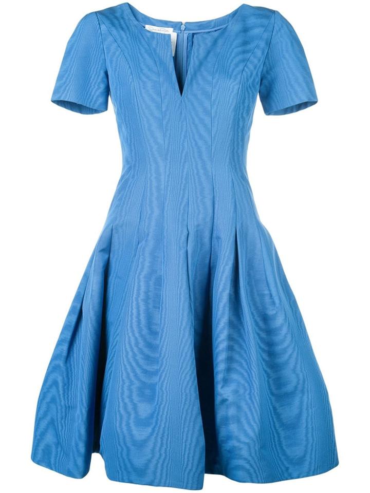 Oscar De La Renta Flared Midi Dress - Blue