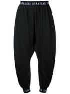 Strateas Carlucci - Panel Drop-crotch Sweatpants - Women - Cotton - L, Black, Cotton