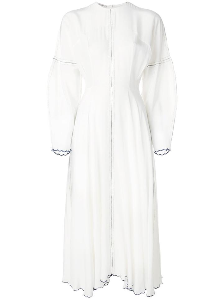 Natasha Zinko Long-sleeved Flared Dress - White