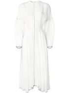 Natasha Zinko Long-sleeved Flared Dress - White