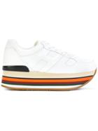 Hogan Branded Platform Sneakers - White
